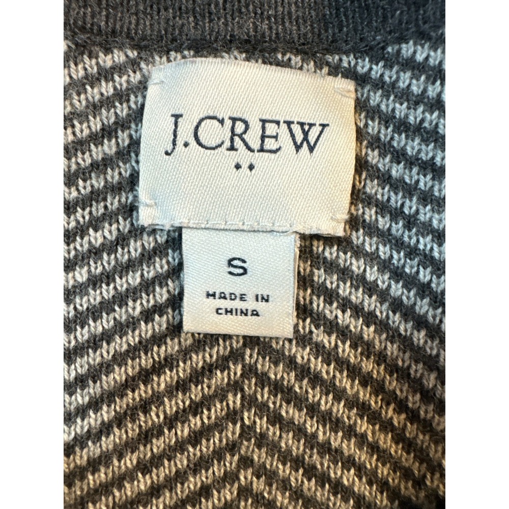 J.Crew Herringbone Coatigan Long Cardigan Jacket Charcoal Gray S - Picture 6 of 8